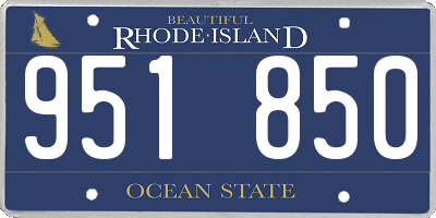 RI license plate 951850