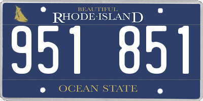 RI license plate 951851