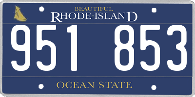 RI license plate 951853