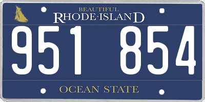 RI license plate 951854