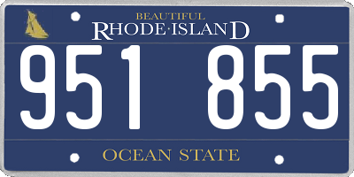 RI license plate 951855