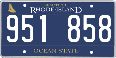 RI license plate 951858