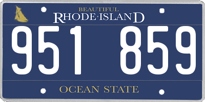 RI license plate 951859