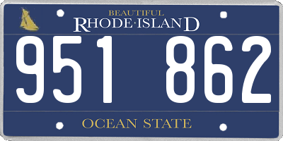 RI license plate 951862
