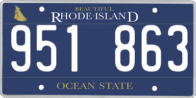 RI license plate 951863