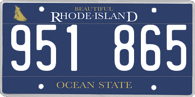 RI license plate 951865