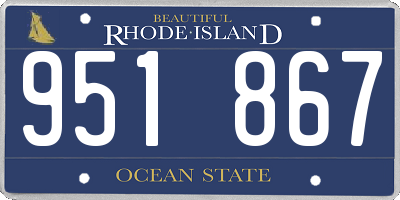 RI license plate 951867