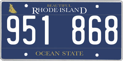 RI license plate 951868