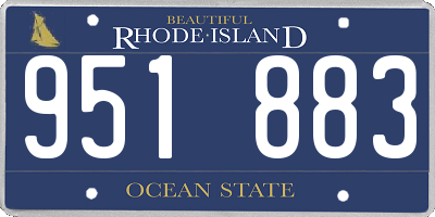 RI license plate 951883