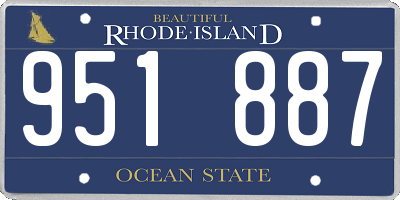RI license plate 951887