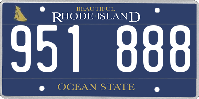 RI license plate 951888