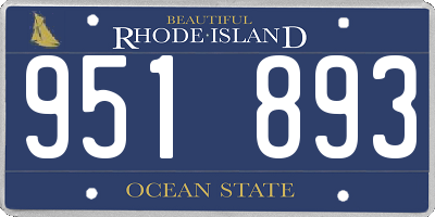 RI license plate 951893