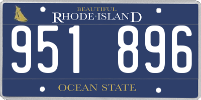 RI license plate 951896
