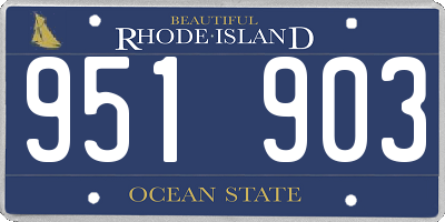 RI license plate 951903