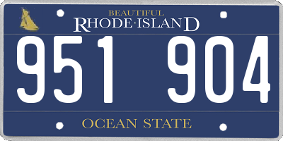 RI license plate 951904
