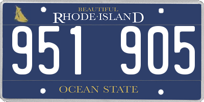 RI license plate 951905