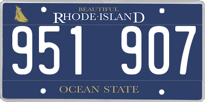 RI license plate 951907
