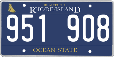 RI license plate 951908
