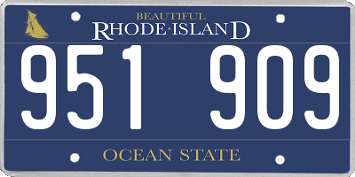 RI license plate 951909