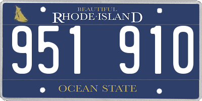 RI license plate 951910