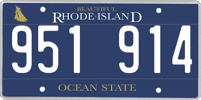 RI license plate 951914
