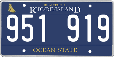 RI license plate 951919