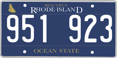 RI license plate 951923