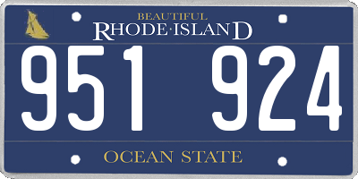 RI license plate 951924