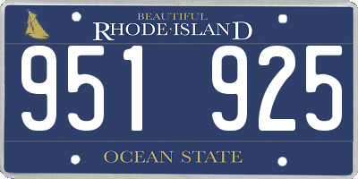 RI license plate 951925