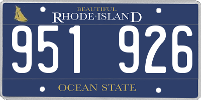 RI license plate 951926