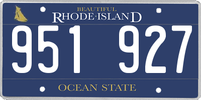 RI license plate 951927