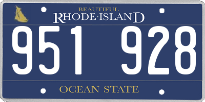 RI license plate 951928