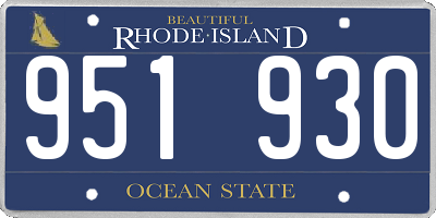 RI license plate 951930