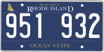 RI license plate 951932