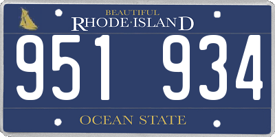 RI license plate 951934