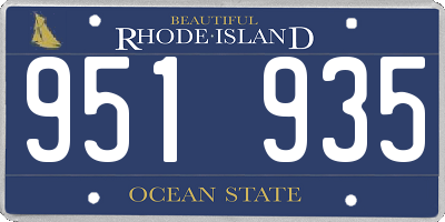 RI license plate 951935