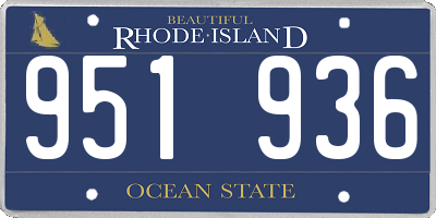 RI license plate 951936