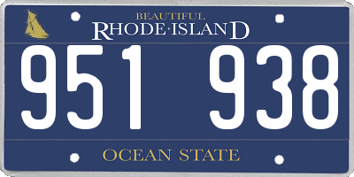 RI license plate 951938