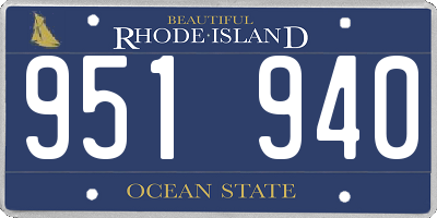 RI license plate 951940