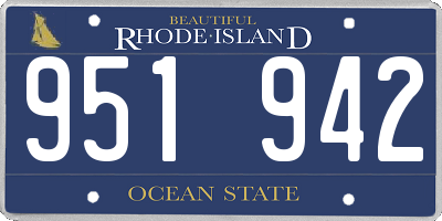 RI license plate 951942
