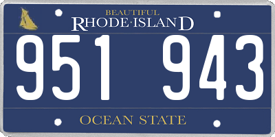 RI license plate 951943