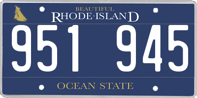 RI license plate 951945