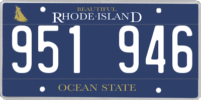 RI license plate 951946