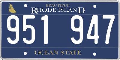 RI license plate 951947