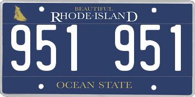 RI license plate 951951