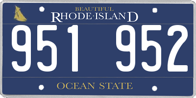 RI license plate 951952