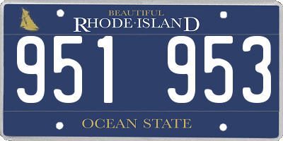 RI license plate 951953