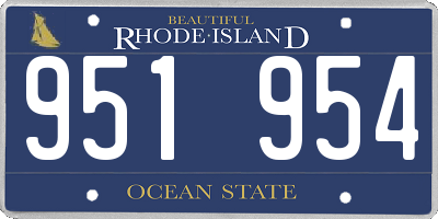 RI license plate 951954