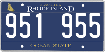RI license plate 951955