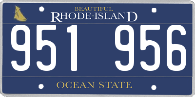 RI license plate 951956
